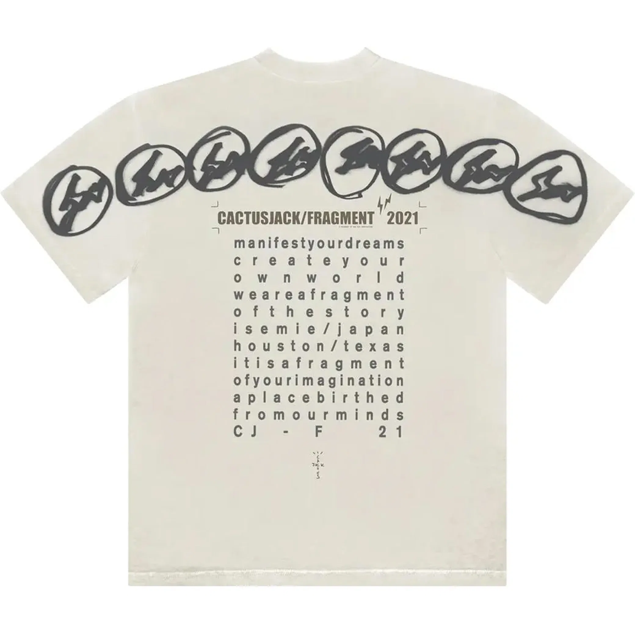  Travis Scott FW21 Fragment Manifest Tee "White" | Farsel